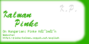 kalman pinke business card